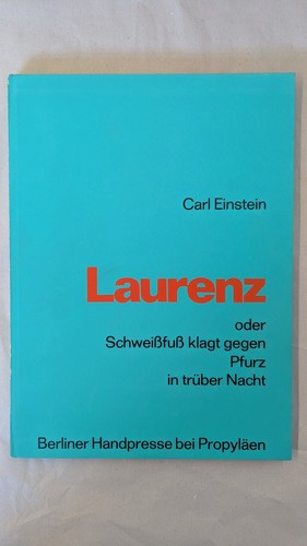 Carl einstein laurenz o - -,