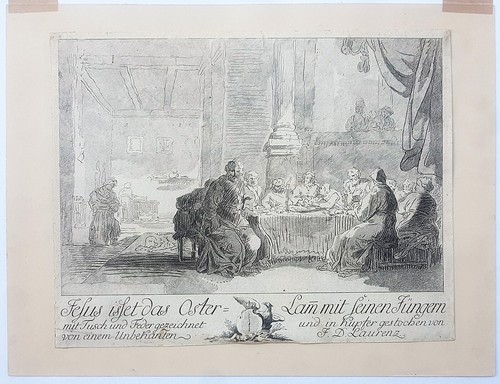 Stampa antica gesù discepoli - stampa,