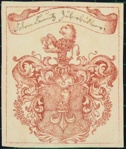 Exlibris libris nach - exlibris, 1750